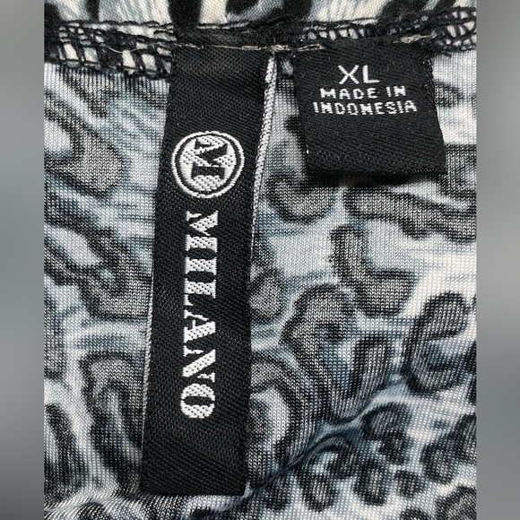 EUC Milano Animal Print Waterfall Front 3/4 Sleeves Cardigan, XL - Picture 3 of 6